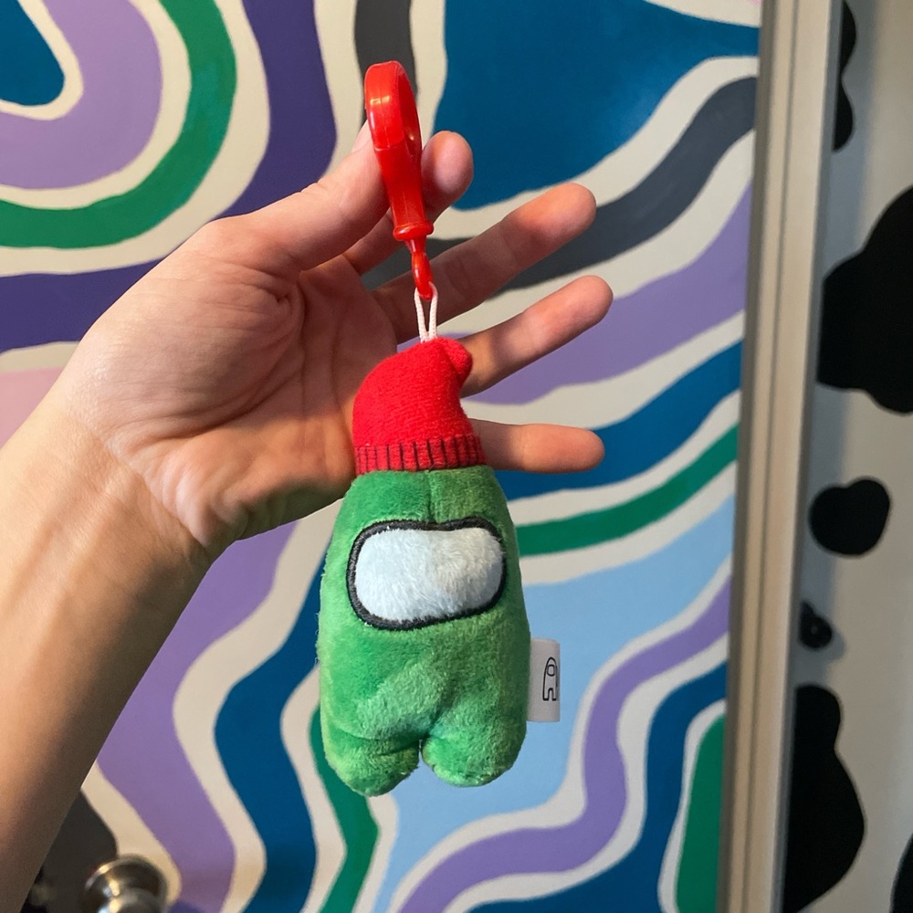 Green Among Us Plush Keychain